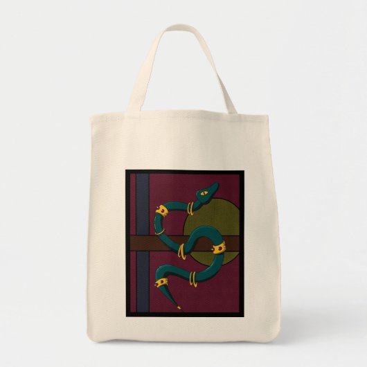 Sticker Carré Snake Tote Bag (Voorkant)