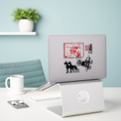 Sticker Carsticker Great Dane Collectie (Laptop op bureau)