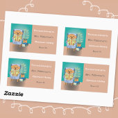 Sticker Cartoon Lees Hond Klasbibliotheek