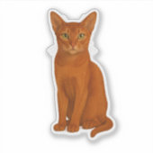Sticker Chat Abyssin Roux (Voorkant)
