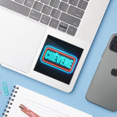 Sticker Chévere Venezuela (Laptop met iPhone)