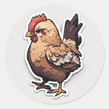 Sticker Chicken Classic Ronde Sticker
