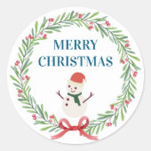 Sticker Christmas Tree Snowman Christmas Party  I (Voorkant)