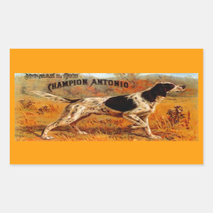 Sticker  Cigar and Hunting Bird Dog Champion