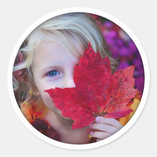 Sticker Cirkel Fotosjabloon Schaduw (Voorkant)