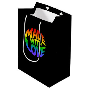 Sticker Cirkelvorm - GEMAAKT MET LIEFDE 3 Medium Cadeauzakje