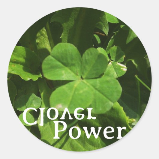 Sticker 'Clover Power' (Voorkant)