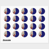 Sticker Clown geschilderd gezicht leuk Happy Expre (Vel)