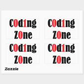 Sticker, Codeerzone Rechthoekige Sticker (Vel)