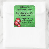 Sticker collectie 12 Favoriete karolen - 2 (Tas)