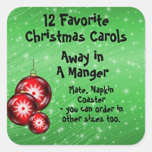 Sticker collectie 12 Favoriete karolen - 5 (Voorkant)