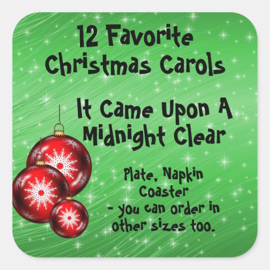 Sticker collectie 12 Favoriete karolen - 9 (Voorkant)