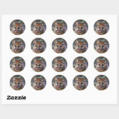 Sticker-cougar-cub10x10 Ronde Sticker (Vel)