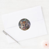 Sticker-cougar-cub10x10 Ronde Sticker (Envelop)
