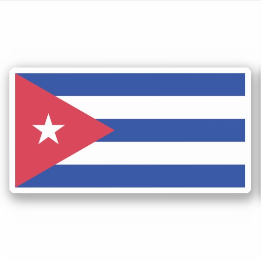 Sticker Cubaanse vlag (Voorkant)