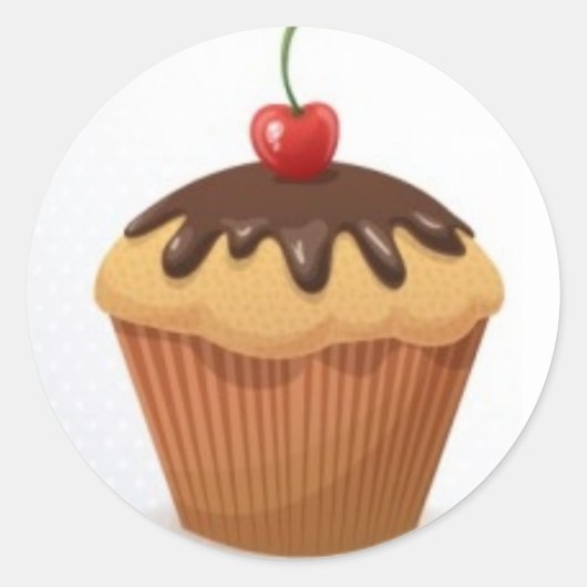 Sticker/Cupcake Ronde Sticker (Voorkant)
