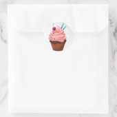 Sticker/Cupcake Ronde Sticker (Tas)
