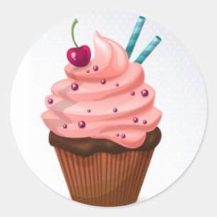 Sticker/Cupcake Ronde Sticker