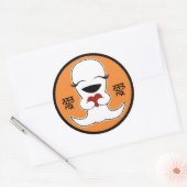 Sticker, Cute Anime Ghost, Love Symbol, Heart Ronde Sticker (Envelop)