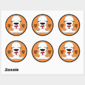 Sticker, Cute Anime Ghost, Love Symbol, Heart Ronde Sticker (Vel)