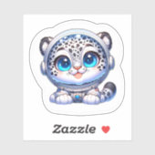 Sticker Cute Kawaii Astronaut Snow Leopard (Vel)