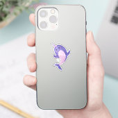 Sticker - Cute Purple Narwhal. (Telefoon)