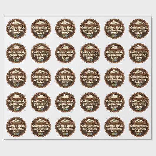 Sticker Dagelijkse Ritual Coffee Lover Cadeaupapier (Vlak)