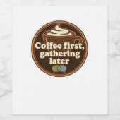 Sticker Dagelijkse Ritual van een Koffieliefhebber (Enkel label)
