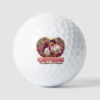 Sticker Dagelijkse Ritual van een Koffieliefhebber Golfballen