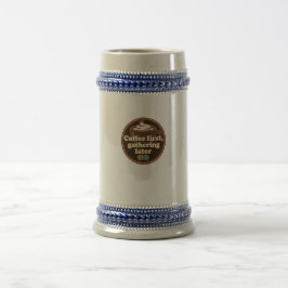 Sticker Dagelijkse Ritual van Koffieliefhebber Bierpul