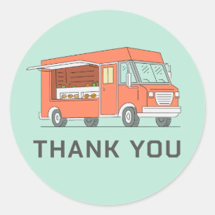 Sticker 'Dank je' voor vette foodtruck