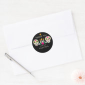 Sticker 'Dank je wel' met Schedels van Suiker voor (Envelop)