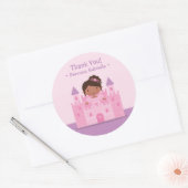 Sticker 'Dank je' Zwart Amerikaanse Prinses (Envelop)