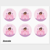 Sticker 'Dank je' Zwart Amerikaanse Prinses (Vel)