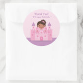 Sticker 'Dank je' Zwart Amerikaanse Prinses (Tas)
