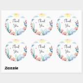 Sticker Dank u voor baby shower met ontwerp. (Vel)