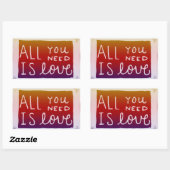 Sticker Decal Alles wat je nodig hebt is liefde (Vel)