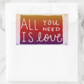 Sticker Decal Alles wat je nodig hebt is liefde (Tas)