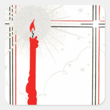 Sticker  deco kerstkaars in raam