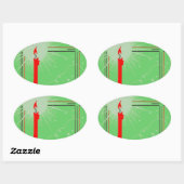 Sticker  deco kerstkaars in raam (Vel)