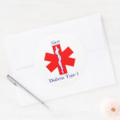 Sticker Diabetisch type 1 (Envelop)