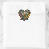 Sticker 'Disability Pride 2026 Hart' (Tas)