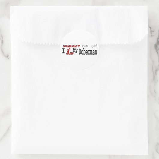 Sticker Doberman Pinscher (I Love) (Tas)