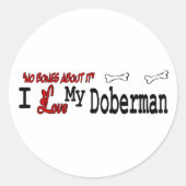 Sticker Doberman Pinscher (I Love) (Voorkant)