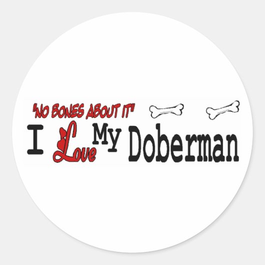 Sticker Doberman Pinscher (I Love) (Voorkant)