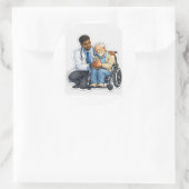 Sticker Dokter die Oudere Persoon Verzorgd (Tas)