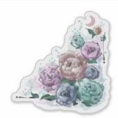 Sticker✩Doodles™ | Pioenroos Sticker (Voorkant)