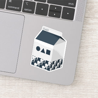 Sticker Doos van Melk - Cirkel, Driehoek & Vierkan