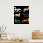 Sticker drager met vuurvaste wonden, klassiek poster (Keuken)