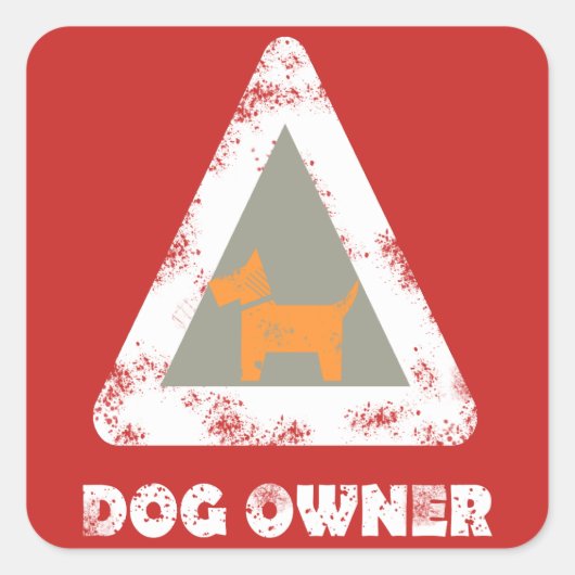 Sticker Driehoek Hondeneigenaar (Voorkant)
